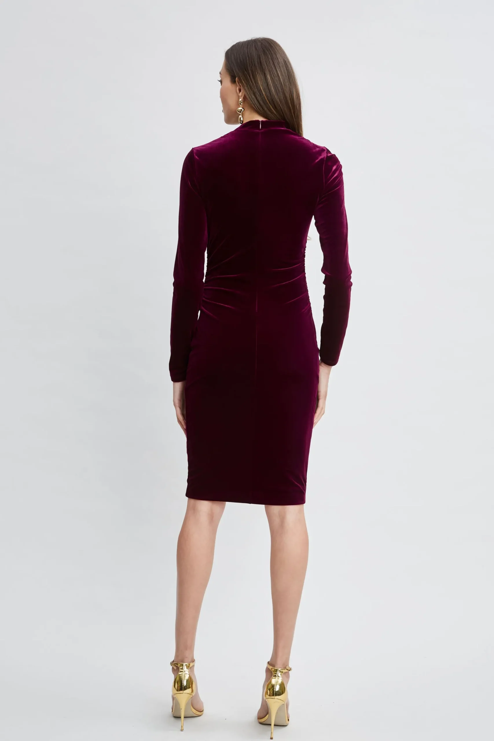 asymmetric_ruched_velvet__3.webp Elie Tahari Dresses & Jumpsuits | Suiting-Asymmetric Ruched Velvet Dress