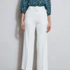 Elie Tahari Bottoms-Belted Crepe Pant