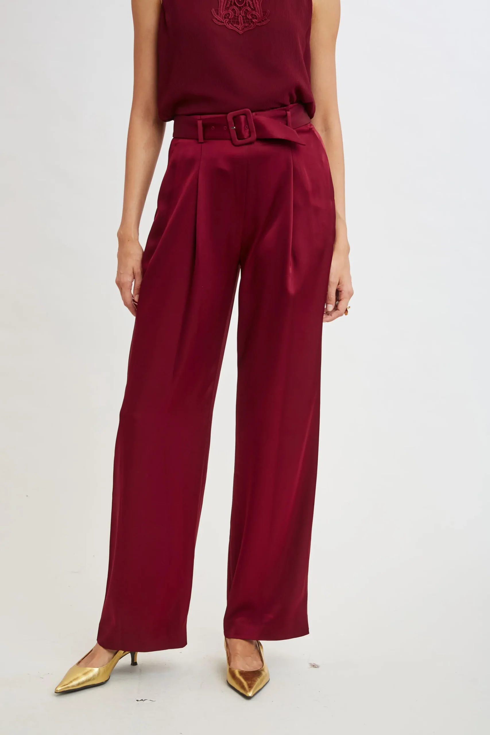 belted_satin_pleated_pant_0-1.webp Elie Tahari Bottoms-Belted Satin Pleated Pant