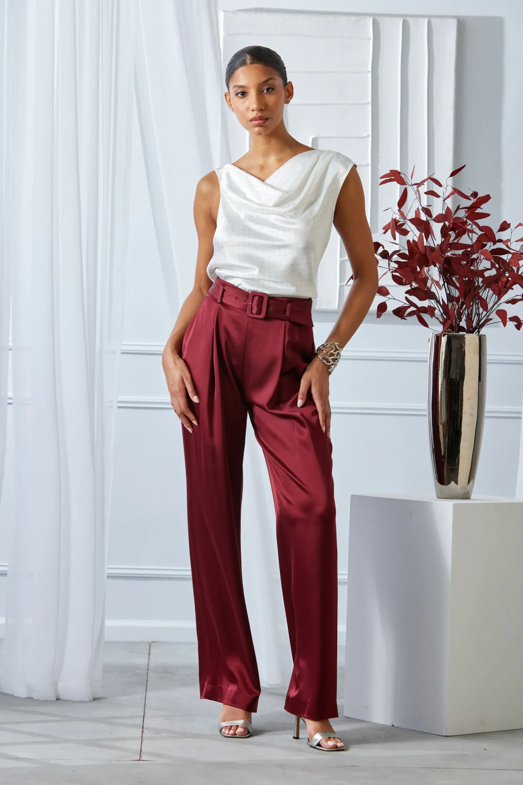 belted_satin_pleated_pant_3-1.webp Elie Tahari Bottoms-Belted Satin Pleated Pant