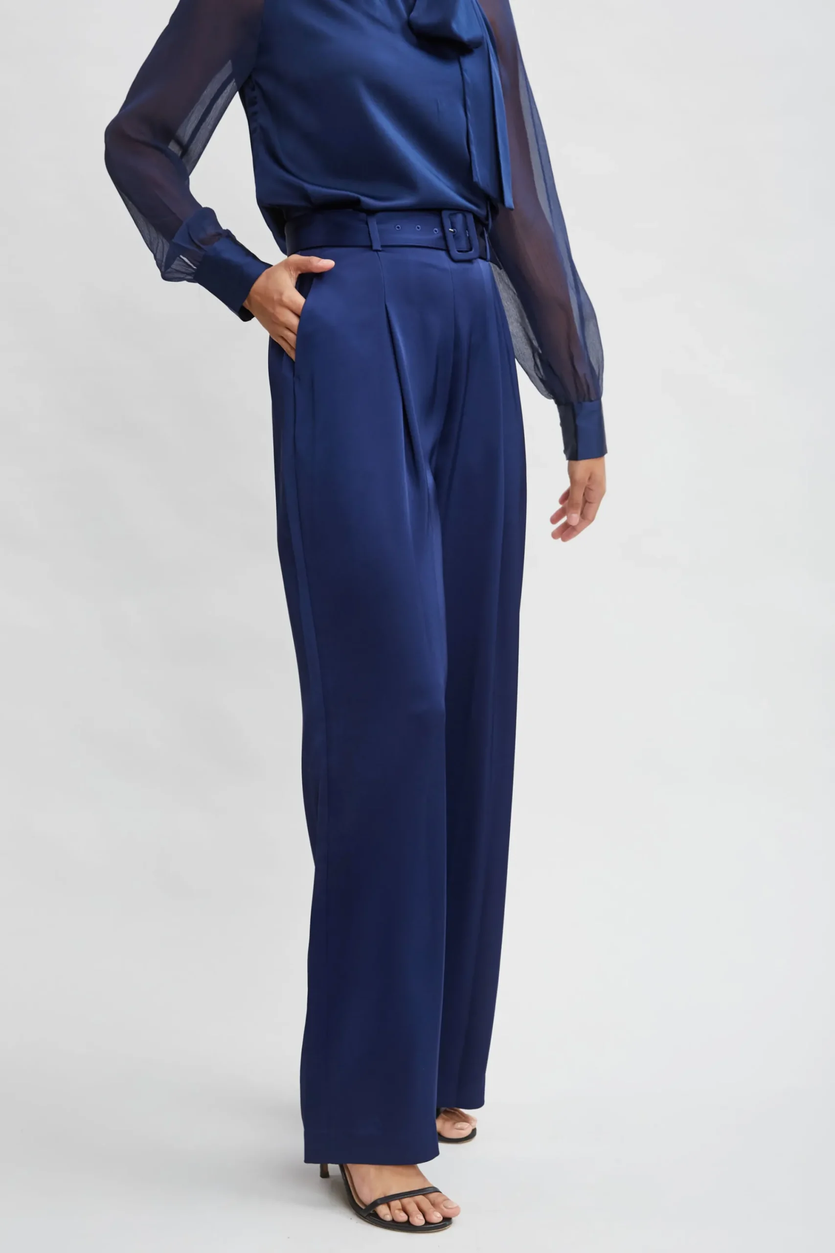 belted_satin_pleated_pant_3.webp Elie Tahari Bottoms-Belted Satin Pleated Pant