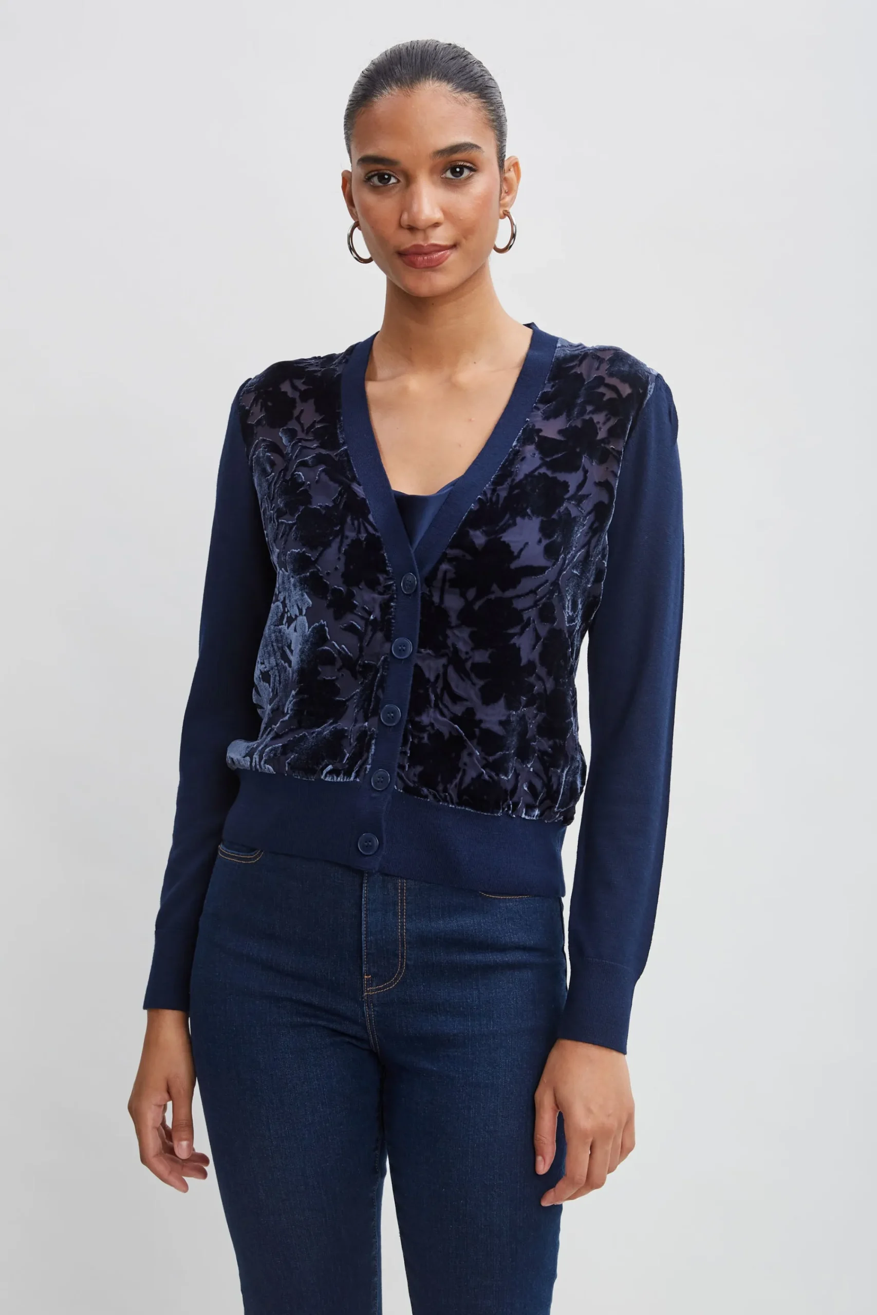 burnout_velvet_cardigan_0-1.webp Elie Tahari Tops & Sweaters-Burnout Velvet Cardigan