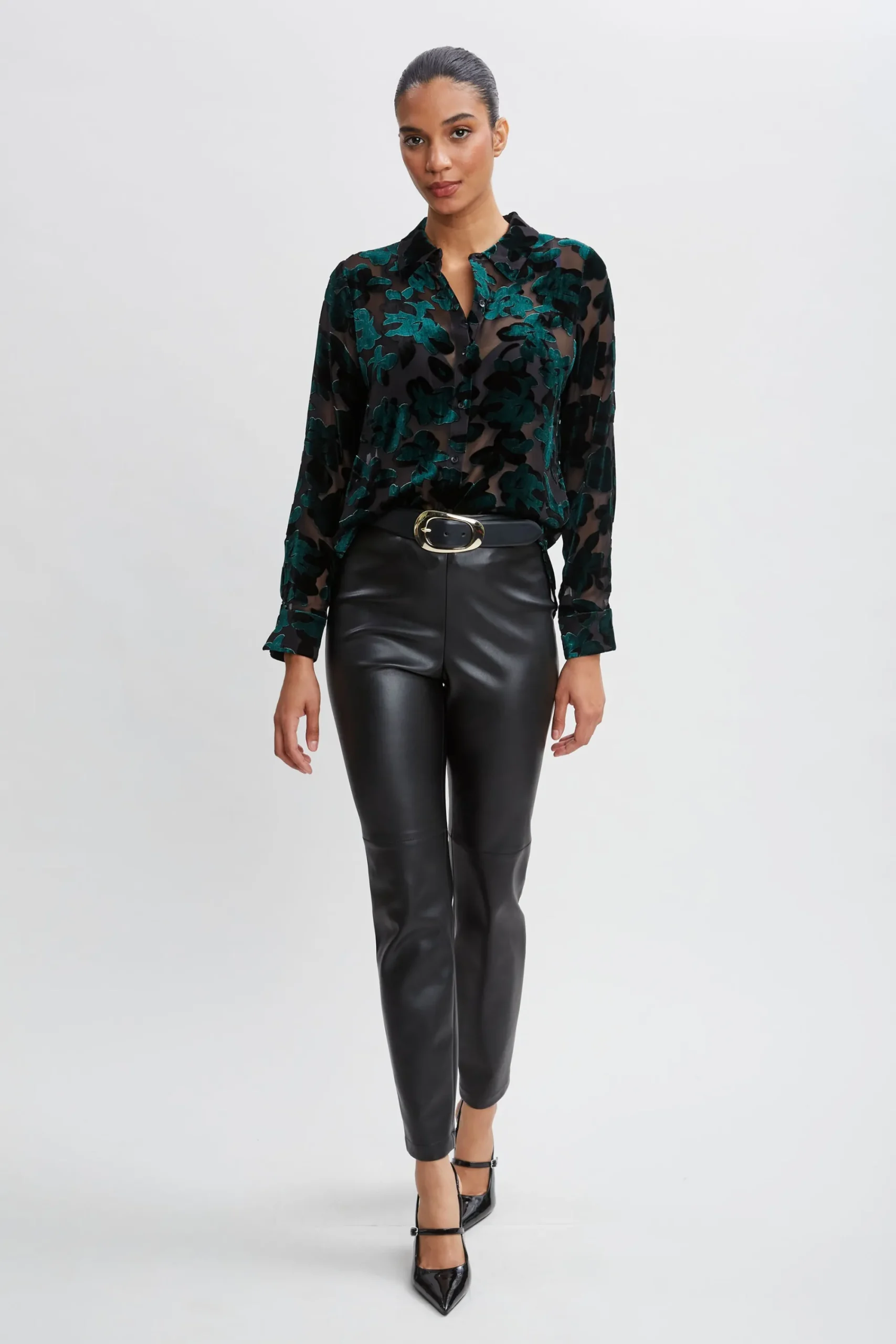 burnout_velvet_shirt_3.webp Elie Tahari Tops & Sweaters-Burnout Velvet Shirt