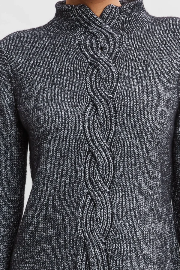 Elie Tahari Tops & Sweaters-Cable Front Cotton Merino Sweater