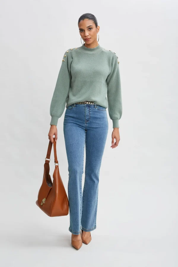 Elie Tahari Tops & Sweaters-Cashmere Button Sweater
