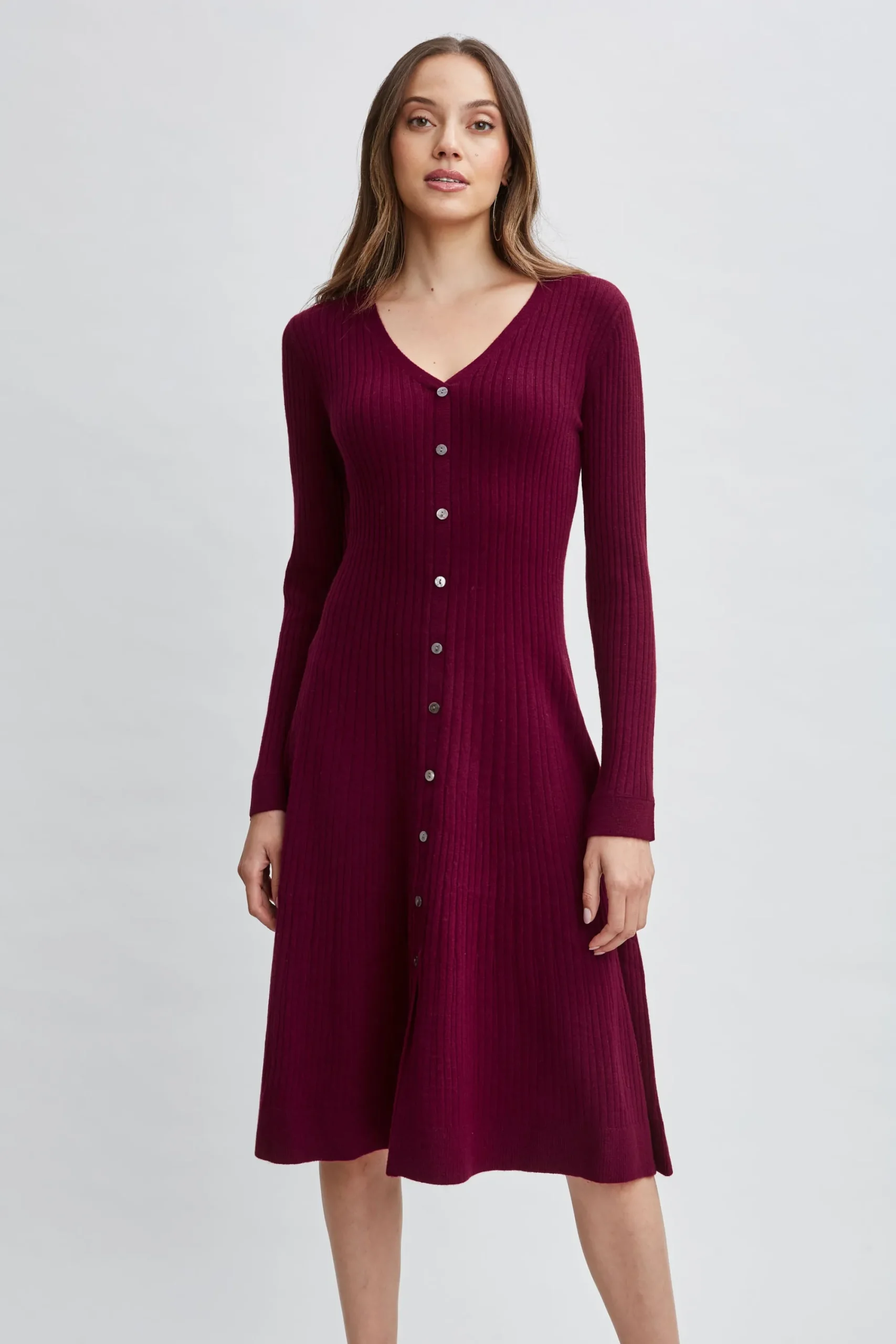 cashmere_fit_amp_flare_dr_1-2.webp Elie Tahari Dresses & Jumpsuits | Long Sleeve Dresses-Cashmere Fit & Flare Dress