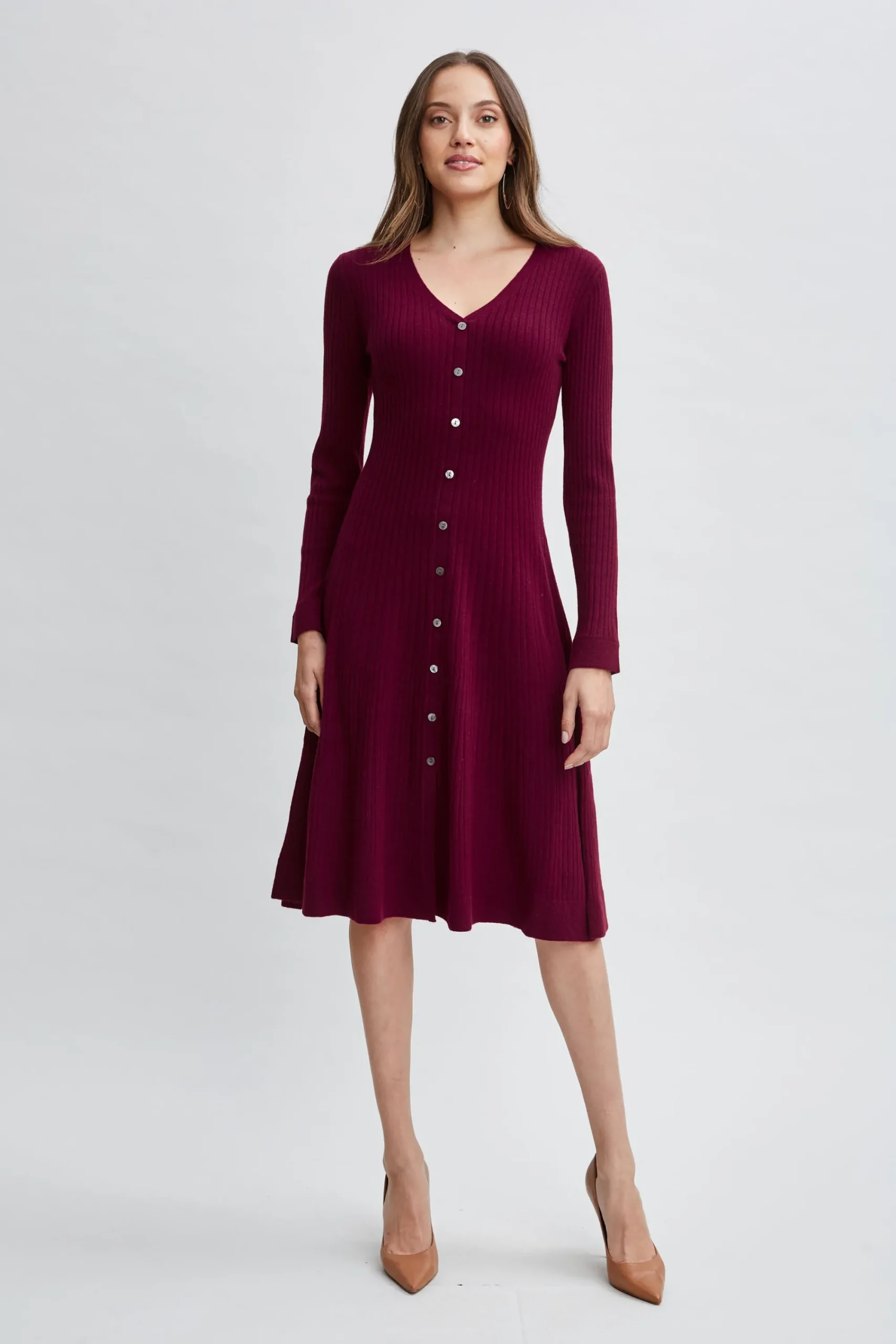 cashmere_fit_amp_flare_dr_5-2.webp Elie Tahari Dresses & Jumpsuits | Long Sleeve Dresses-Cashmere Fit & Flare Dress