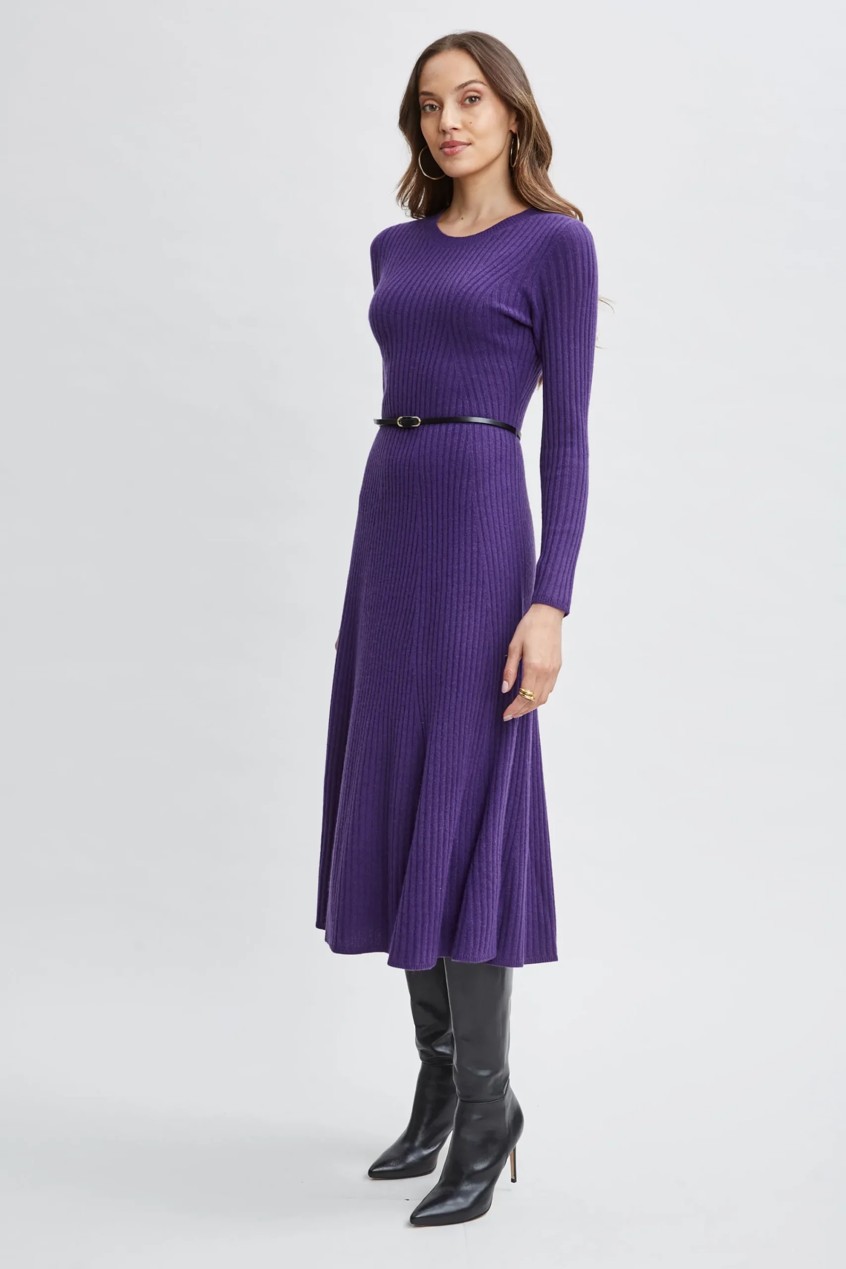 cashmere_long_sleeve_belt_2-2.webp Elie Tahari Dresses & Jumpsuits-Cashmere Long Sleeve Belted Dress