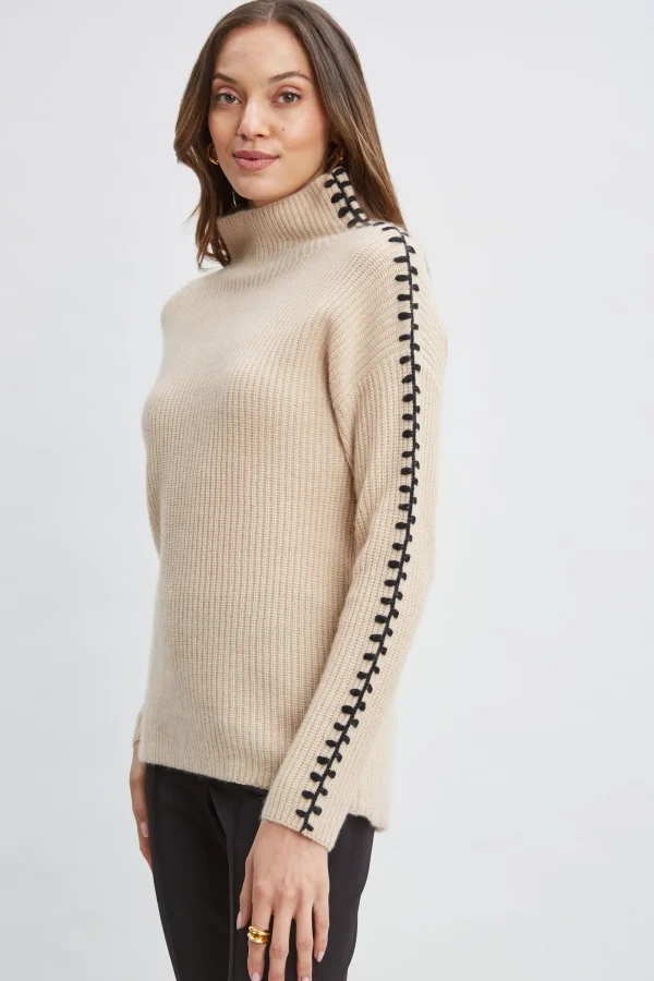Elie Tahari Tops & Sweaters-Cashmere Whipstitch Sweater