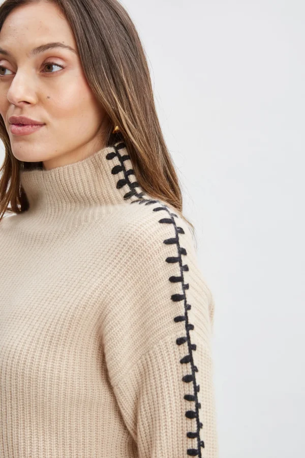 Elie Tahari Tops & Sweaters-Cashmere Whipstitch Sweater