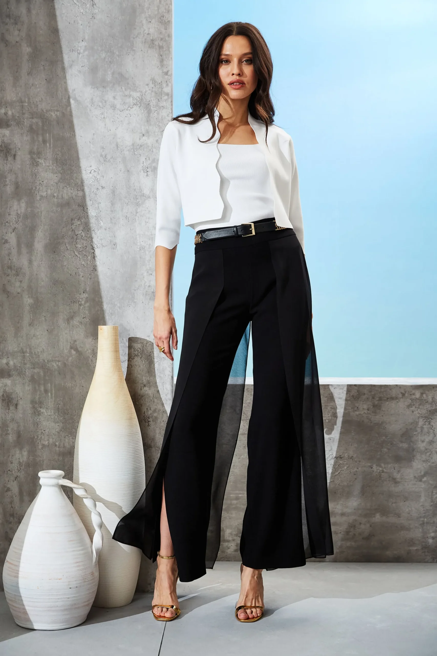 chiffon_panel_pant_1-2.webp Elie Tahari Bottoms-Chiffon Panel Pant