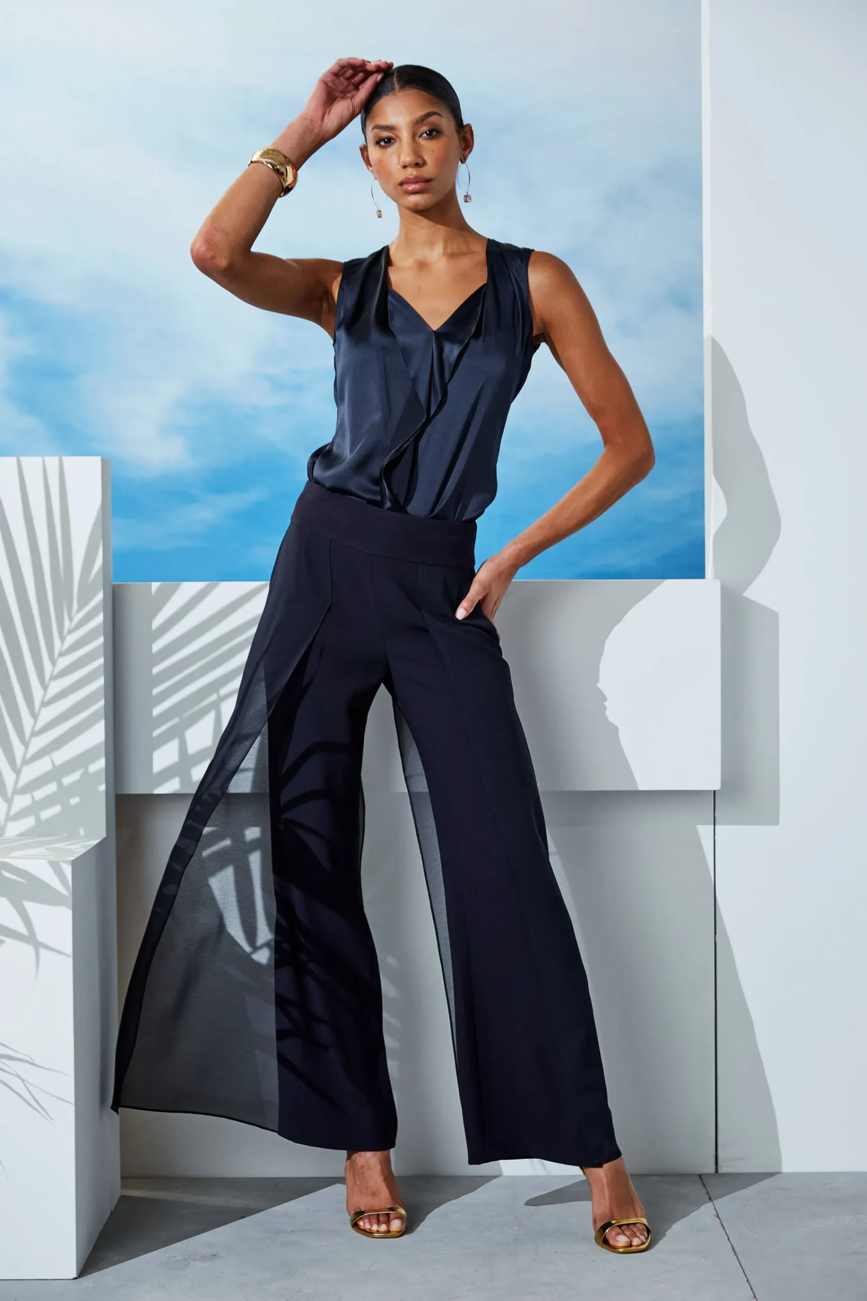 chiffon_panel_pant_1-4.webp Elie Tahari Bottoms-Chiffon Panel Pant