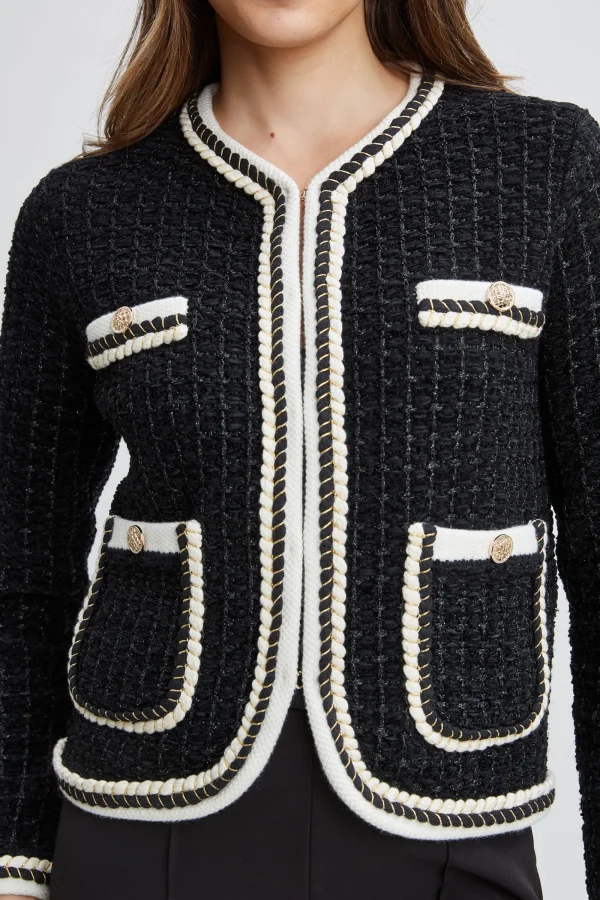 Elie Tahari Tops & Sweaters | Suiting-Contrast Cardigan Sweater