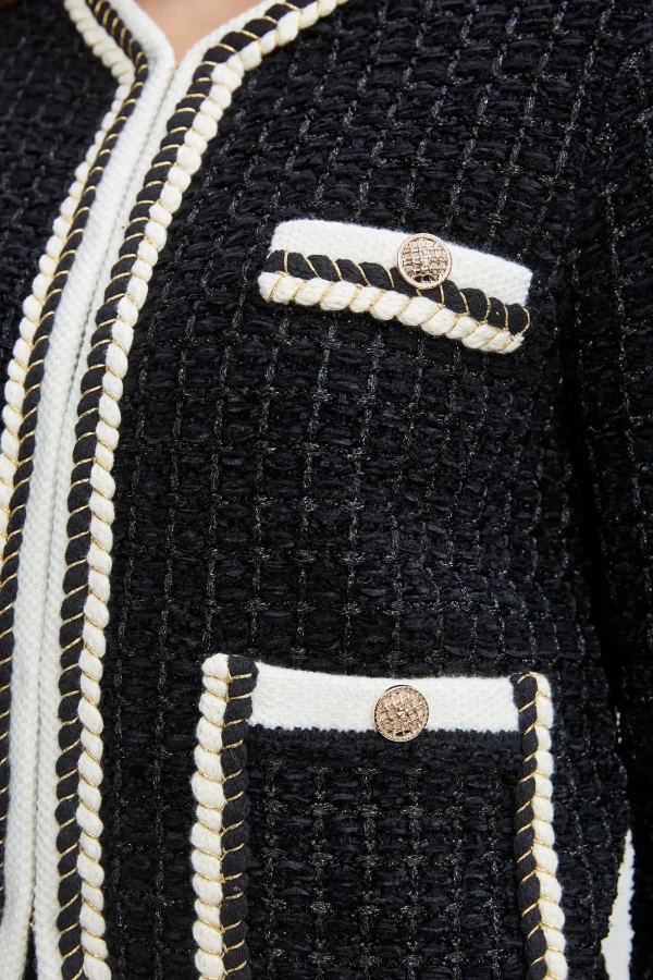 Elie Tahari Tops & Sweaters | Suiting-Contrast Cardigan Sweater