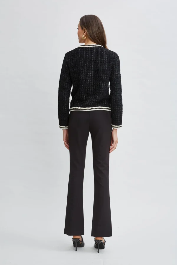 Elie Tahari Tops & Sweaters | Suiting-Contrast Cardigan Sweater