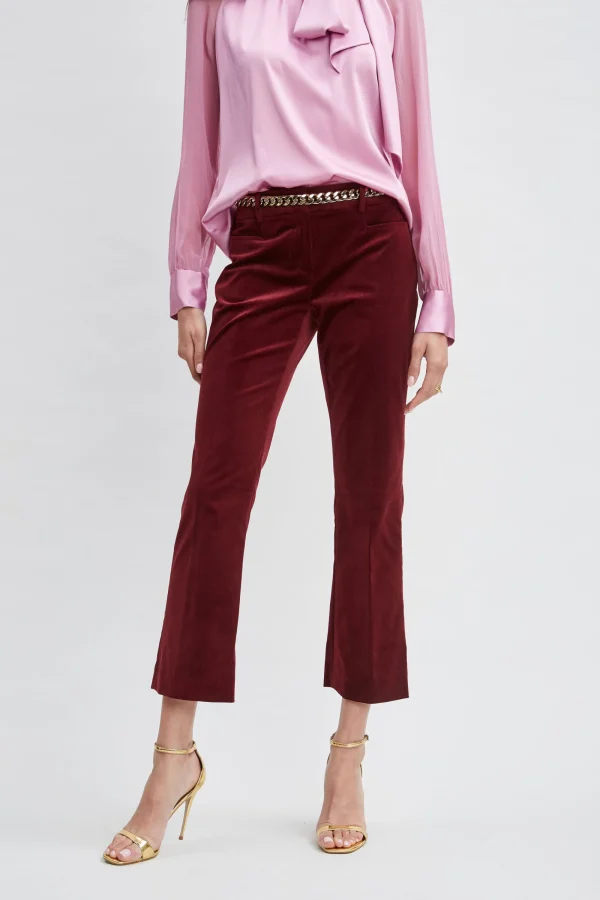 Elie Tahari Bottoms | Suiting-Cotton Velvet Flare Pant