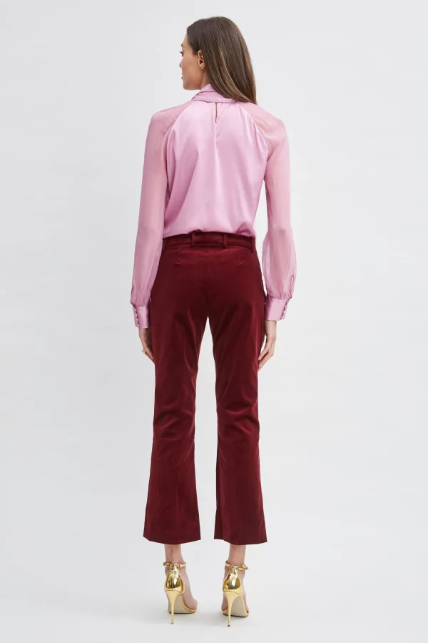 Elie Tahari Bottoms | Suiting-Cotton Velvet Flare Pant