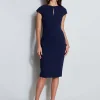 Elie Tahari Dresses & Jumpsuits | Short Sleeve Dresses-Crepe Keyhole Dart Dress