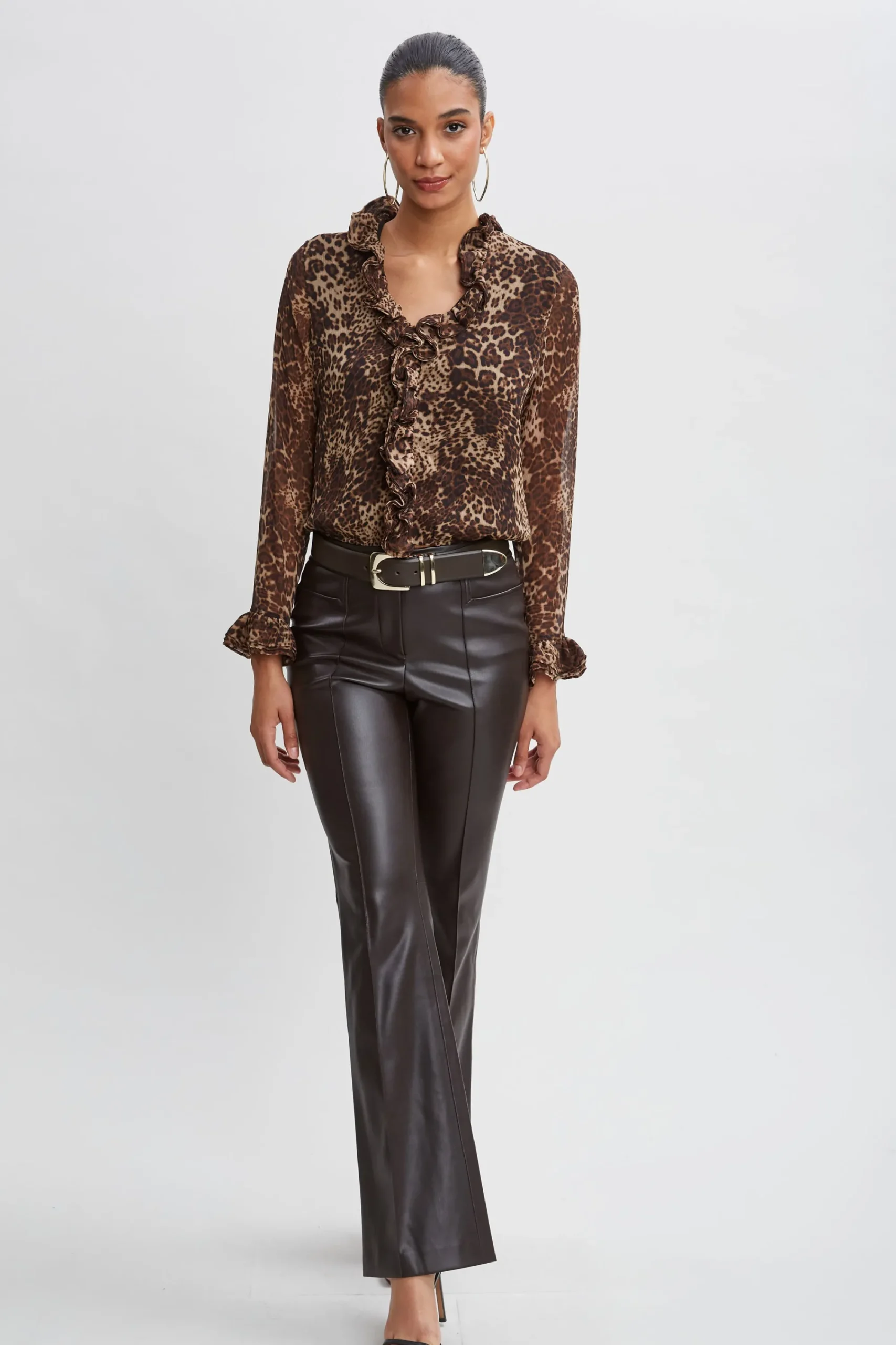 crinkle_chiffon_safari_bl_1.webp Elie Tahari Tops & Sweaters-Crinkle Chiffon Safari Blouson Shirt