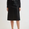 Elie Tahari Bottoms | Suiting-Croco Embossed Vegan Leather Midi Skirt
