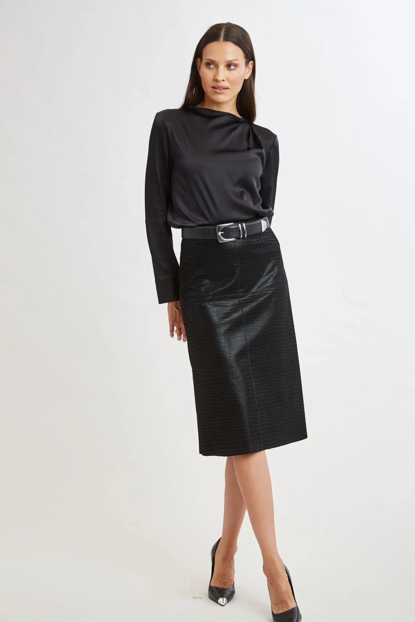 croco_embossed_vegan_leat_2-5.webp Elie Tahari Bottoms | Suiting-Croco Embossed Vegan Leather Midi Skirt