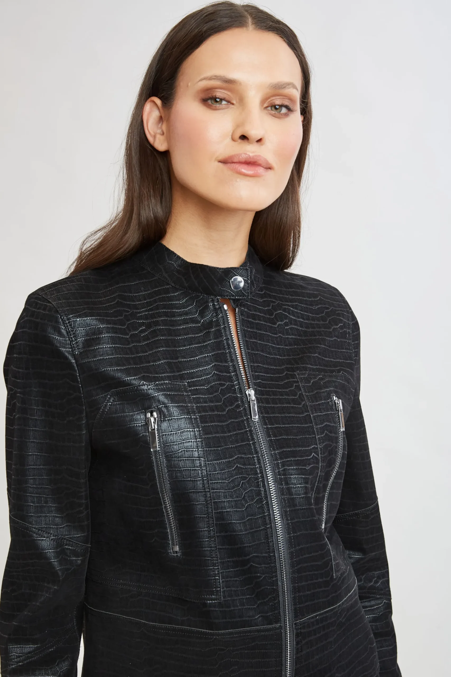 croco_embossed_vegan_leat_4-1.webp Elie Tahari Jackets & Blazers | Suiting-Croco Embossed Vegan Leather Motto Jacket