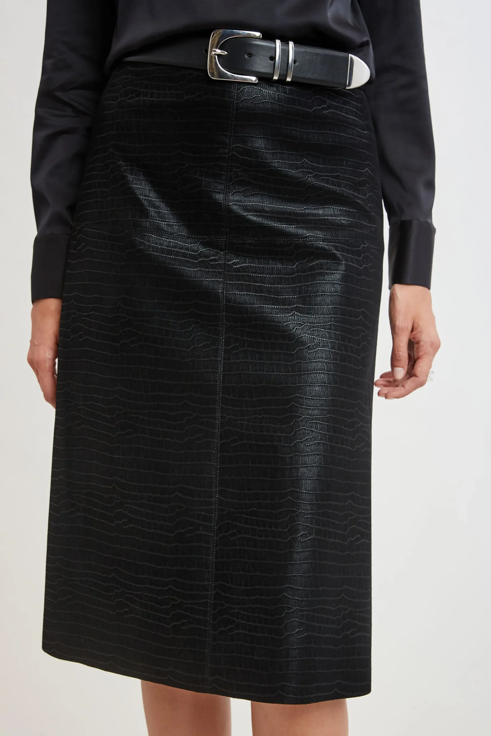 croco_embossed_vegan_leat_4-5.webp Elie Tahari Bottoms | Suiting-Croco Embossed Vegan Leather Midi Skirt