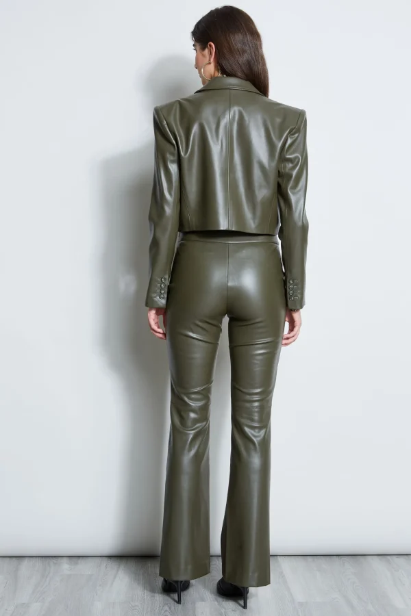 Elie Tahari Jackets & Blazers-Cropped Vegan Leather Jacket