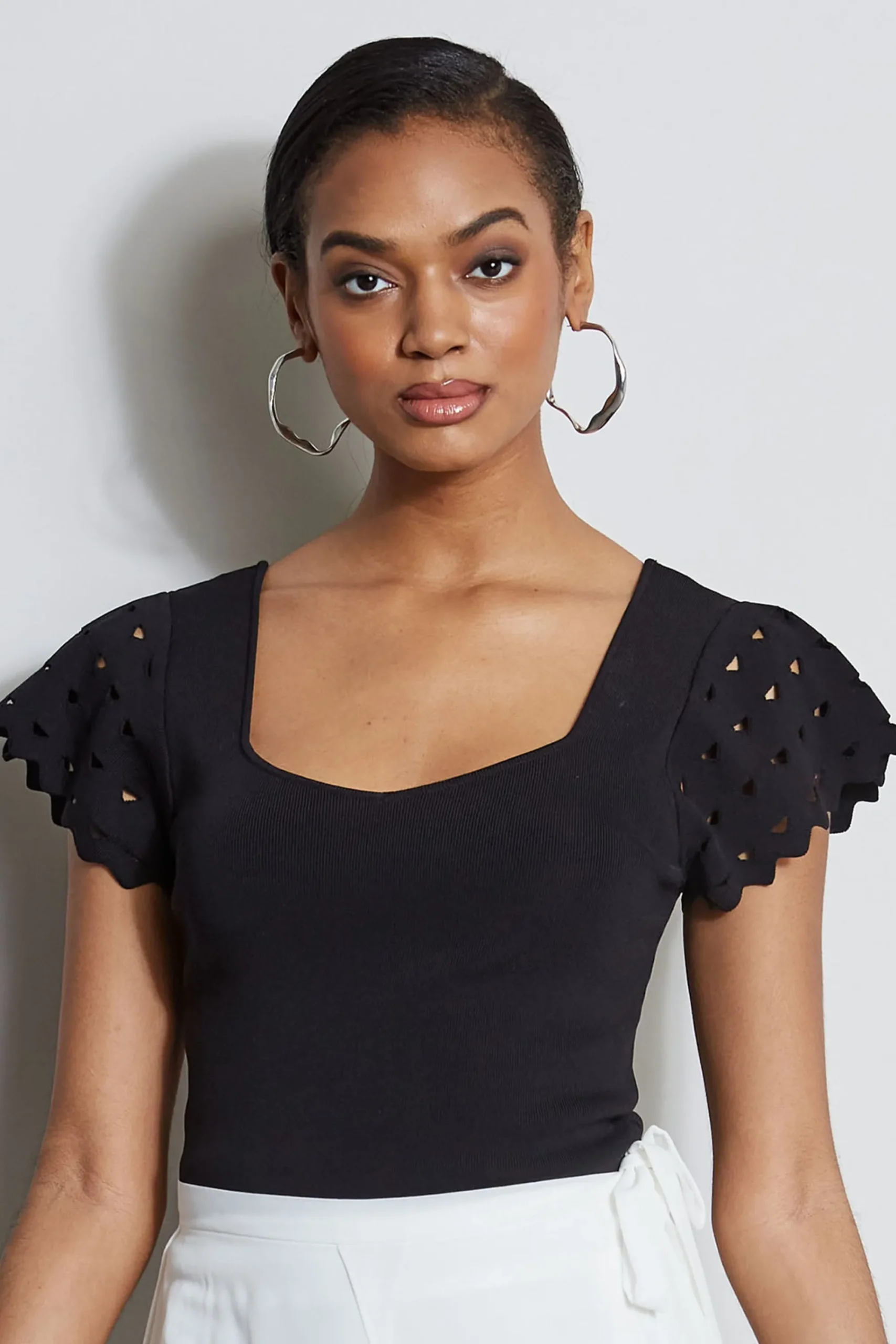 cut_out_flutter_sleeve_sw_4.webp Elie Tahari Tops & Sweaters-Cut Out Flutter Sleeve Sweater