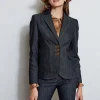 Elie Tahari Jackets & Blazers-Denim 3 Button Blazer