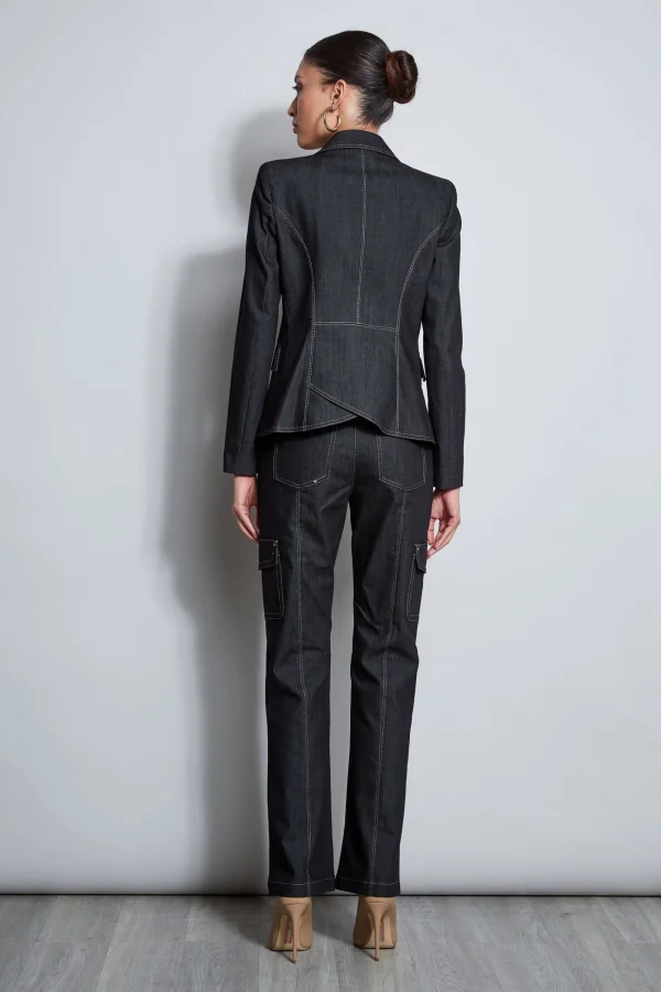 Elie Tahari Jackets & Blazers-Denim 3 Button Blazer