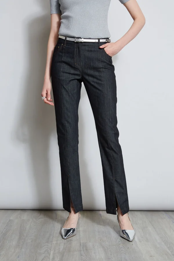 Elie Tahari Bottoms-Denim Slit Front Jeans