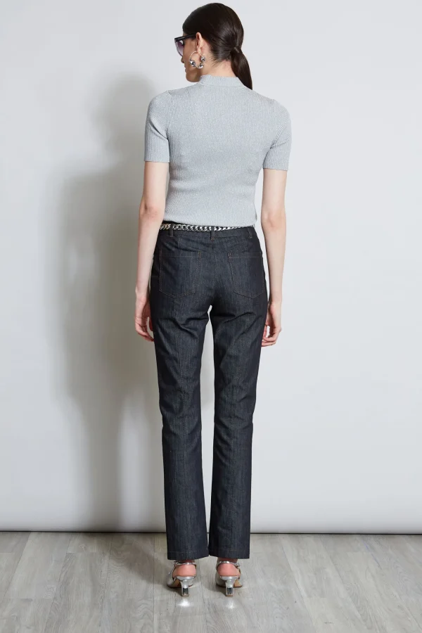 Elie Tahari Bottoms-Denim Slit Front Jeans
