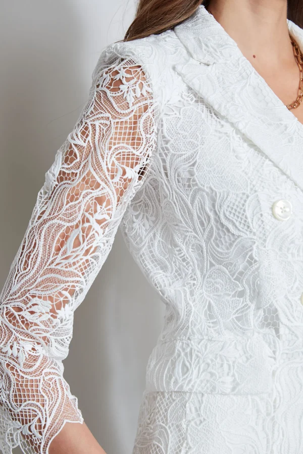 Elie Tahari Jackets & Blazers-Double Breasted Lace Blazer