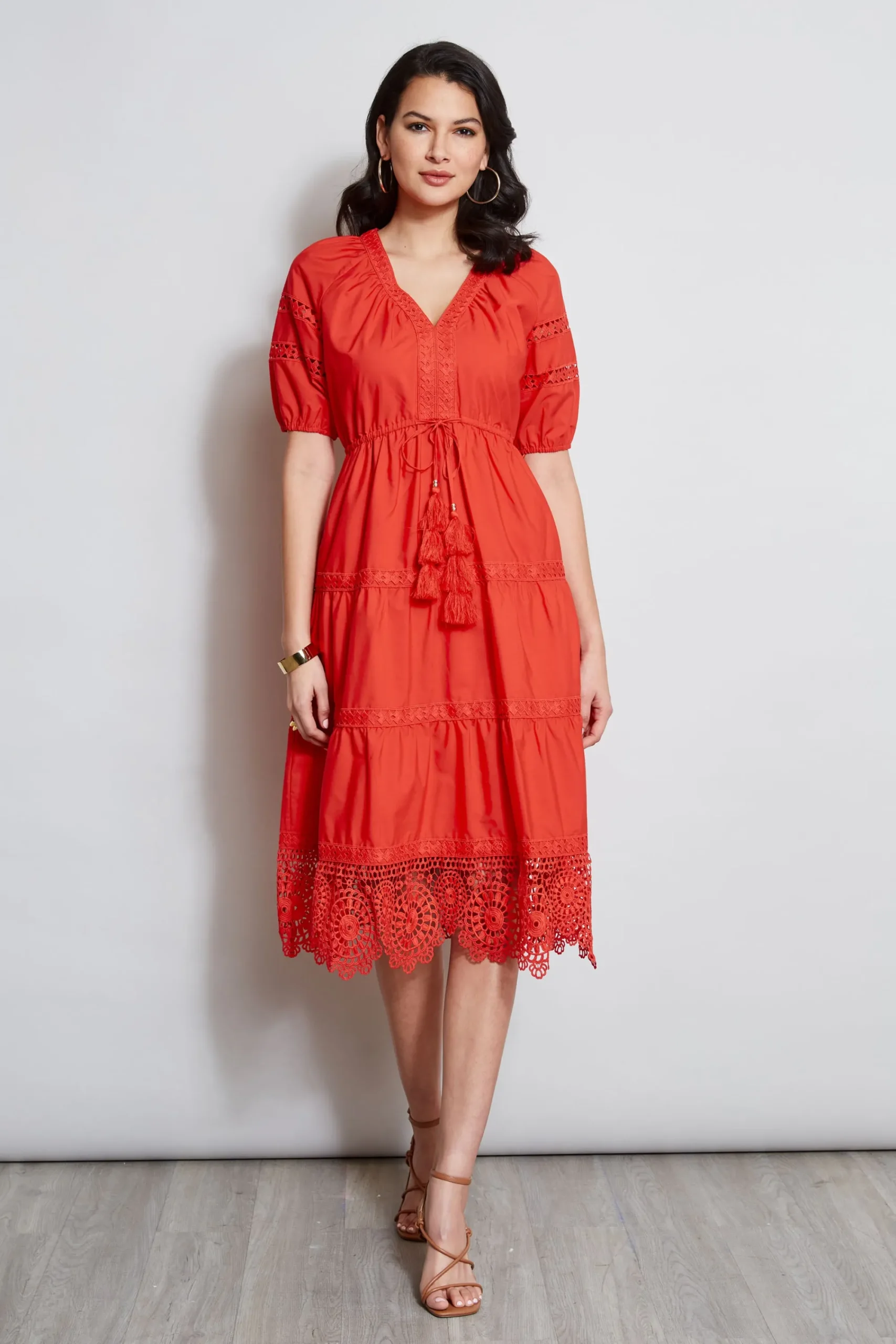 embroidered_short_sleeve__0.webp Elie Tahari Dresses & Jumpsuits | Short Sleeve Dresses-Embroidered Short Sleeve Dress