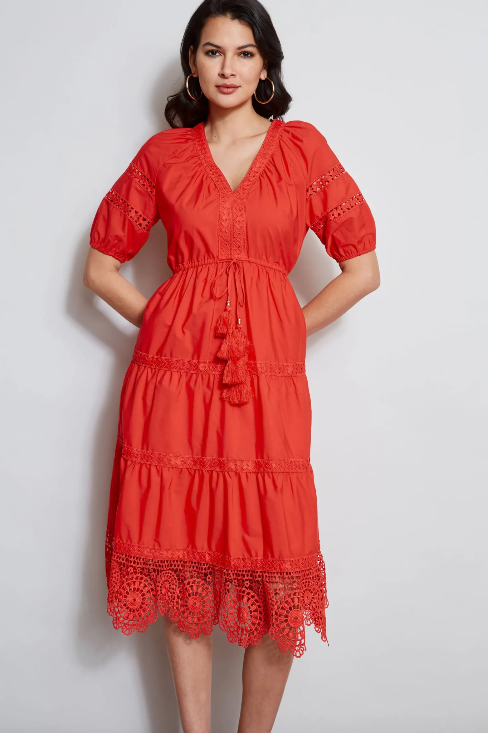 embroidered_short_sleeve__1.webp Elie Tahari Dresses & Jumpsuits | Short Sleeve Dresses-Embroidered Short Sleeve Dress