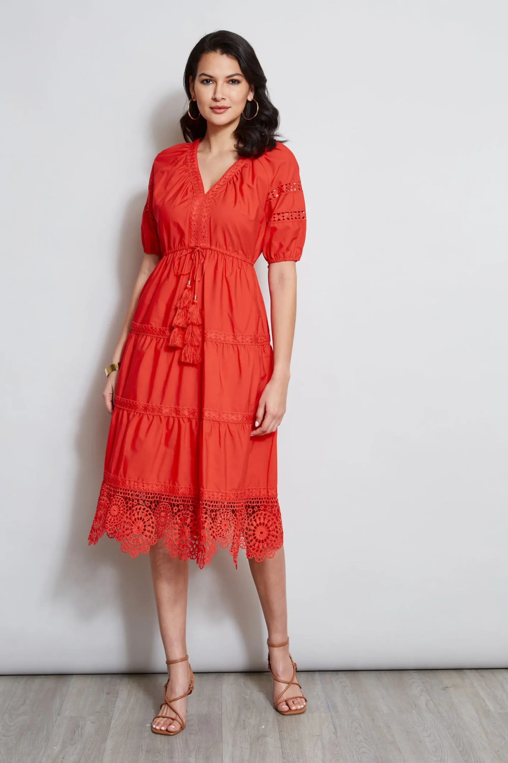 embroidered_short_sleeve__2.webp Elie Tahari Dresses & Jumpsuits | Short Sleeve Dresses-Embroidered Short Sleeve Dress