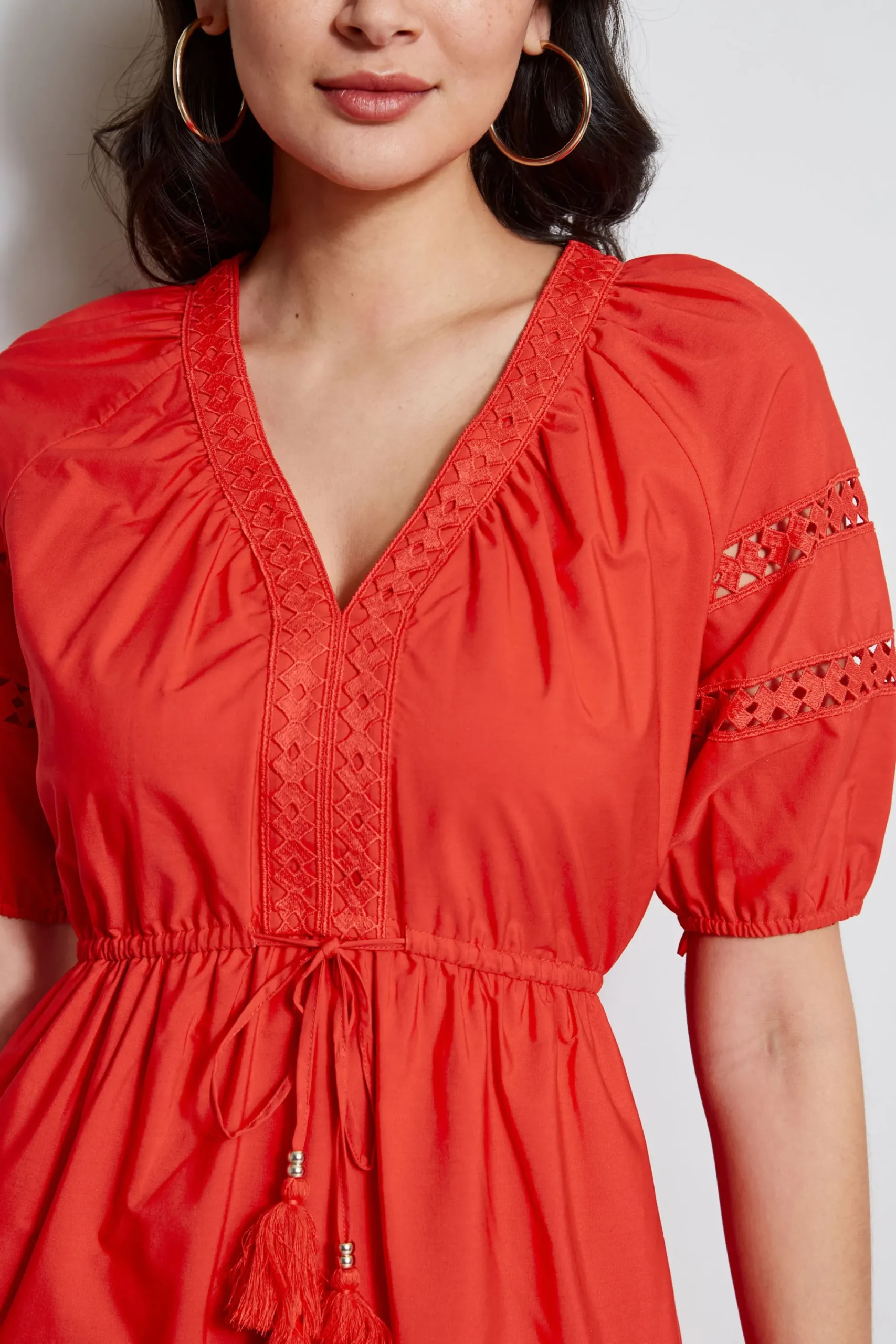 embroidered_short_sleeve__3.webp Elie Tahari Dresses & Jumpsuits | Short Sleeve Dresses-Embroidered Short Sleeve Dress