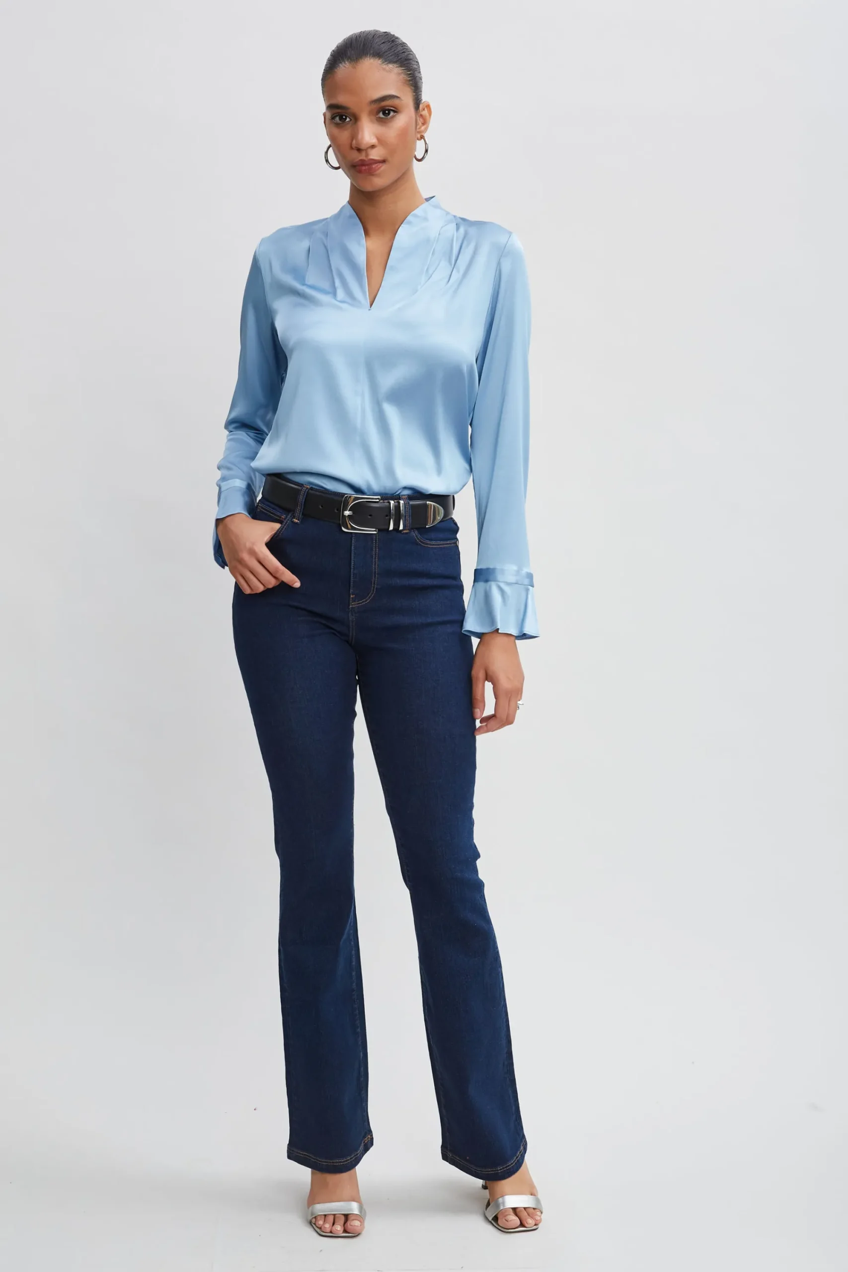 fit_amp_flare_jeans_1.webp Elie Tahari Bottoms-Fit & Flare Jeans