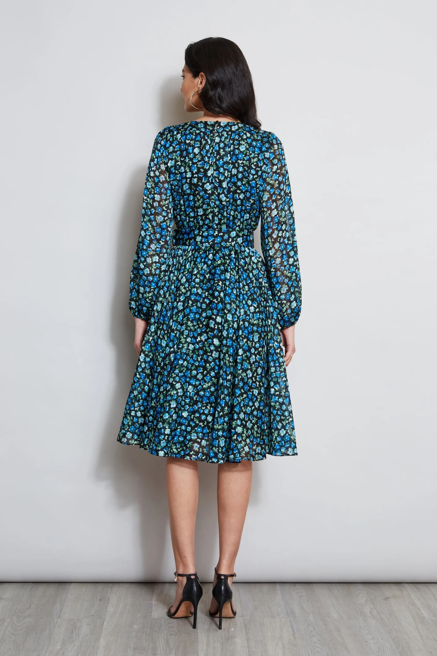 floral_long_sleeve_belted_2.webp Elie Tahari Dresses & Jumpsuits | Long Sleeve Dresses-Floral Long Sleeve Belted Dress