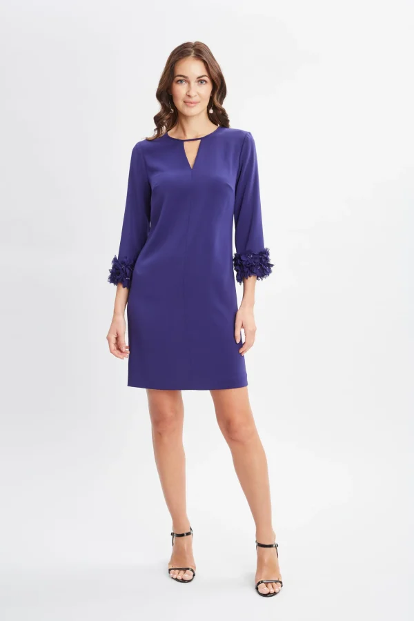 Elie Tahari Dresses & Jumpsuits-Flower Sleeve Shift Dress