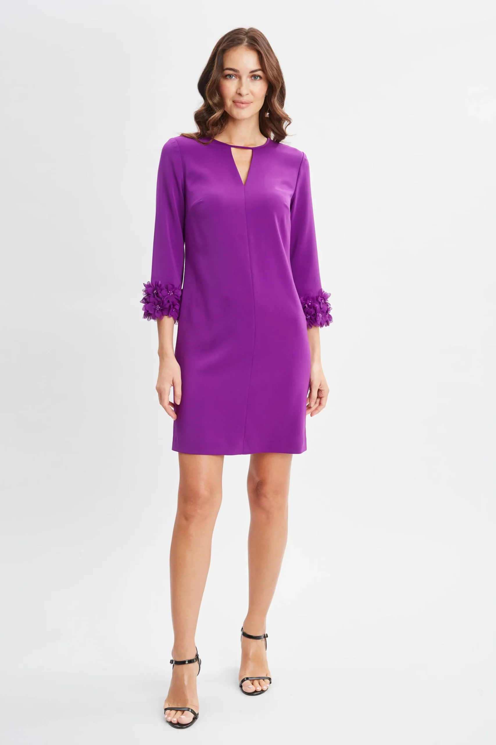 flower_sleeve_shift_dress_0.webp Elie Tahari Dresses & Jumpsuits-Flower Sleeve Shift Dress