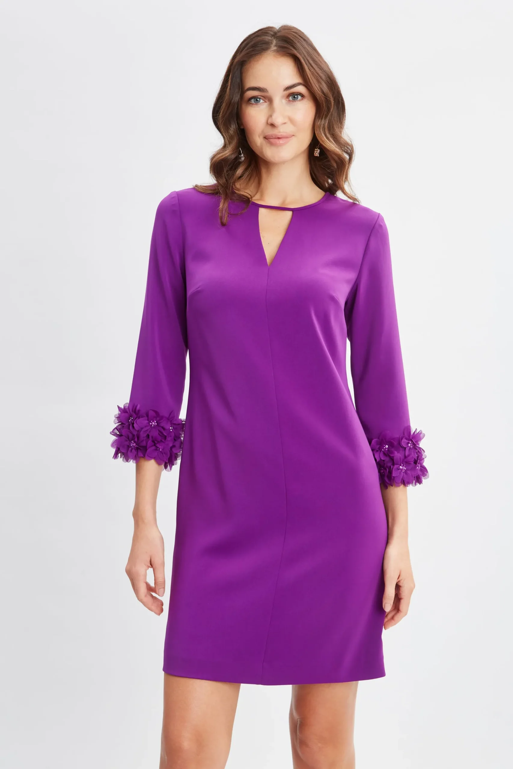 flower_sleeve_shift_dress_1.webp Elie Tahari Dresses & Jumpsuits-Flower Sleeve Shift Dress