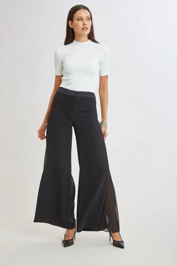Elie Tahari Bottoms-Fluid Side Pleated Pant