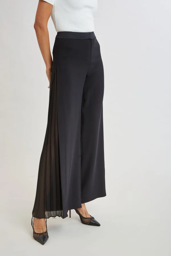 Elie Tahari Bottoms-Fluid Side Pleated Pant