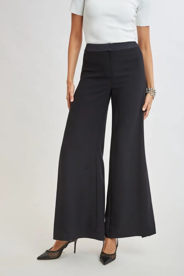 Elie Tahari Bottoms-Fluid Side Pleated Pant