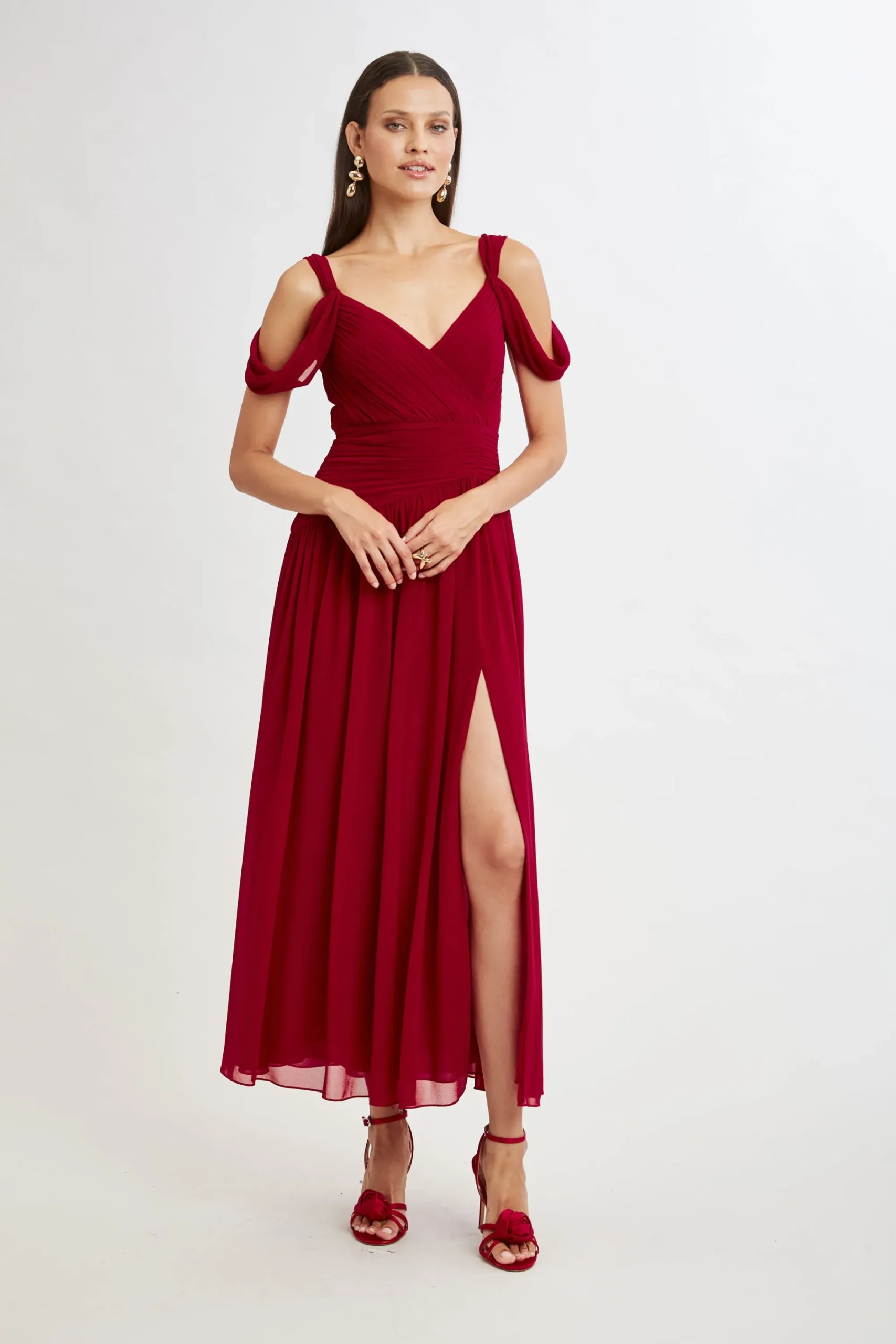 georgette_cold_shoulder_g_0.webp Elie Tahari Dresses & Jumpsuits | Maxi Dresses-Georgette Cold Shoulder Gown