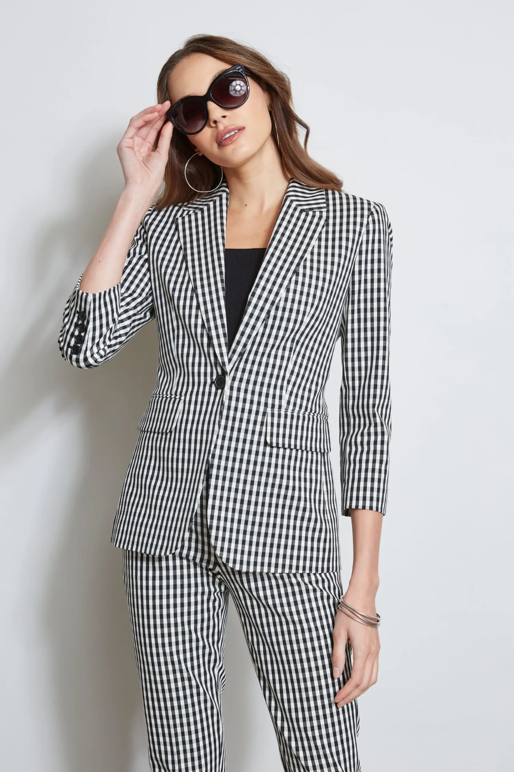 gingham_blazer_3.webp Elie Tahari Jackets & Blazers-Gingham Blazer