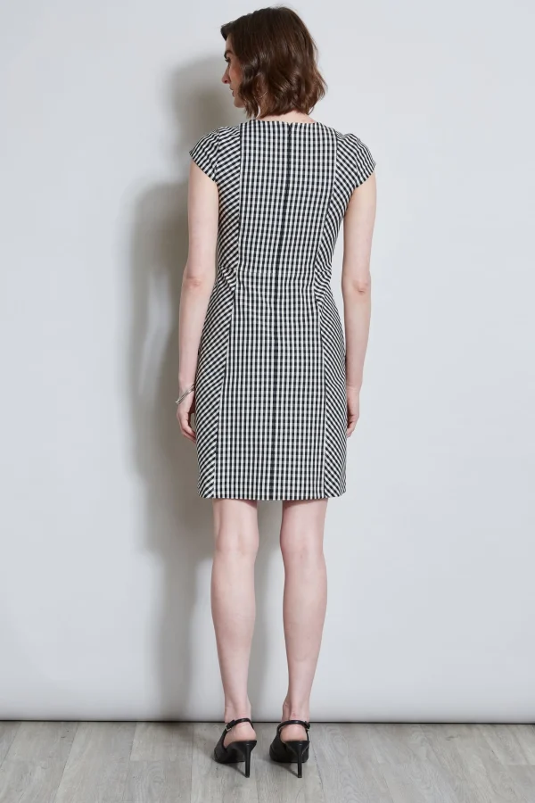 Elie Tahari Dresses & Jumpsuits | Short Sleeve Dresses-Gingham Fit & Flare Dress