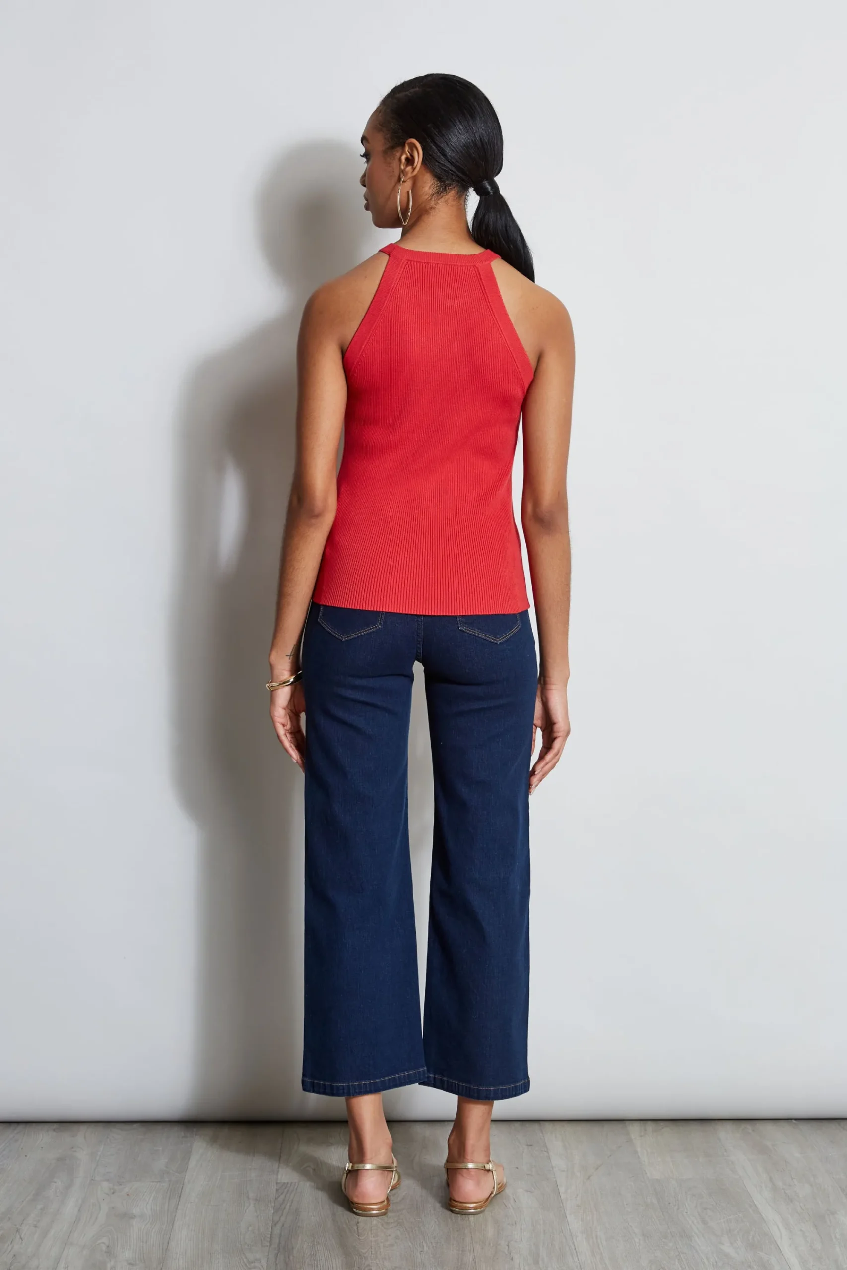halter_button_rib_tank_4-1.webp Elie Tahari Tops & Sweaters-Halter Button Rib Tank